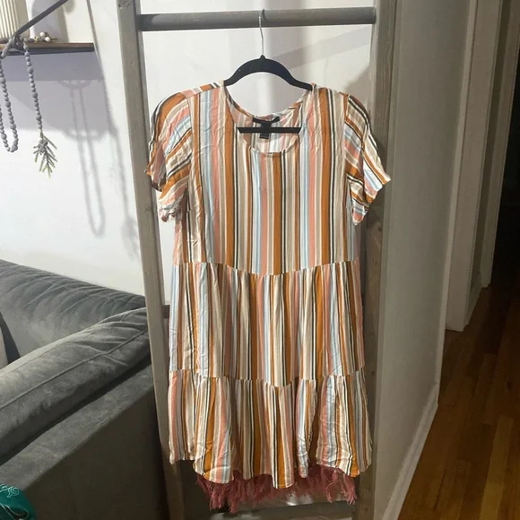 forever 21 striped dress size medium new with tags - Picture 2 of 7
